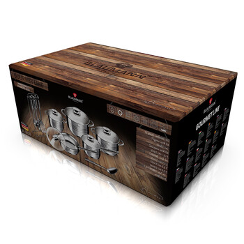 Σετ Αντικολλητικών Μαγειρικών Σκευών 17 τμχ Blaumann Gourmet Line bl-3133