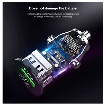 OEM  Φορτιστής Αυτοκινήτου με USB & Type-C