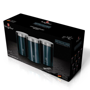 Berlinger Haus σετ Δοχεία Αποθήκευσης Τροφίμων από Ανοξείδωτο Ατσάλι 3 τμχ Aquamarie Edition bh-6271