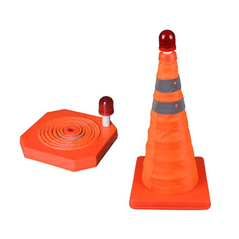 Top Cover  ΚΩΝΟΣ ΚΥΚΛΟΦΟΡΙΑΣ ΠΤΥΣΣΟΜΕΝΟΣ 67cm ΜΕ ΦΩΣ