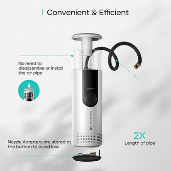 OEM  ΤΡΟΜΠΑ ΦΟΡΗΤΗ ΕΠΑΝΑΦΟΡΤΙΖΟΜΕΝΗ 100PSI ΜΕ ΦΩΣ