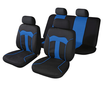 Autoline  Καλύμματα ΣΕΤ Universal με Αποσπώμενο Κεφαλάρι (PolyMesh) THOR 10 τμχ - ΜΑΥΡΟ/ΜΠΛΕ