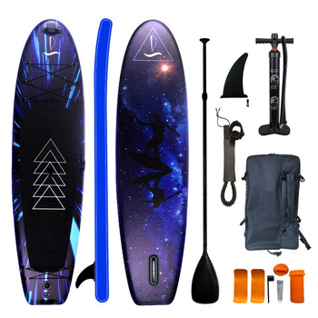 OEM  ΦΟΥΣΚΩΤΟ SUP FULL PRINT ΜΕ ΜΗΚΟΣ 3,40m - ΜΠΛΕ