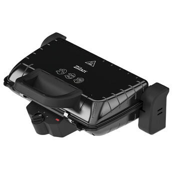 Zilan Τοστιέρα - Ψηστιέρα 2 σε 1 με Άνοιγμα Πλακών 180° 1600w σε Μαύρο Χρώμα Zln4021-blk