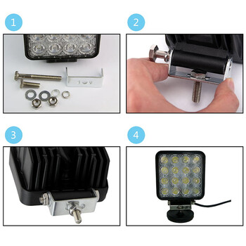 OEM  ΠΡΟΒΟΛΕΑΣ ΕΡΓΑΣΙΑΣ LED ΤΕΤΡΑΓΩΝΟΣ 48W 10-30V 3520LM, 6000K