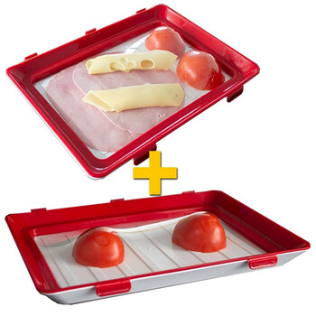 Clever Tray Δίσκος Αεροστεγούς Αποθήκευσης Τροφίμων 1+1 Clever Tray Δίσκος Αεροστεγούς Αποθήκευσης Τροφίμων 1+1