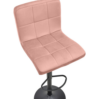 Σκαμπό μπαρ Remina pakoworld πτυσσόμενο σάπιο μήλο βελούδο-βάση μαύρο μέταλλο 44x44x112εκ 2 τμχ