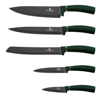 Berlinger Haus σετ Μαχαίρια 6 Τεμαχίων από Ανοξείδωτο Ατσάλι με Μαγνητική Βάση, Emerald Collection bh-2518