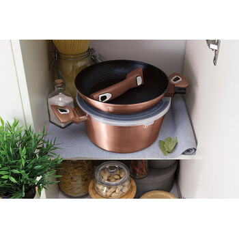 Berlinger Haus σετ Αντικολλητικά Μαγειρικά Σκεύη 13 Τεμαχίων με Τριπλή Μαρμάρινη Επίστρωση Dark Grey Metallic Line bh-7058