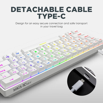 ARMAGGEDDON MECHANICAL KEYBOARD MKA-1C NEX WHITE TACTILE  BROWN SWITCH ARMAGGEDDON MECHANICAL KEYBOARD MKA-1C NEX WHITE TACTILE  BROWN SWITCH