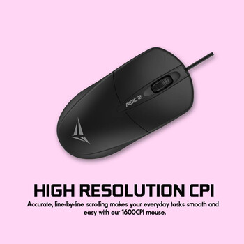 ALCATROZ USB HR 1600 CPI OPTICAL MOUSE BLACK