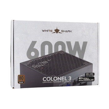 WHITE SHARK PSU 600W COLONEL 3 80PLUS BRONZE FULL MODULAR WHITE SHARK PSU 600W COLONEL 3 80PLUS BRONZE FULL MODULAR