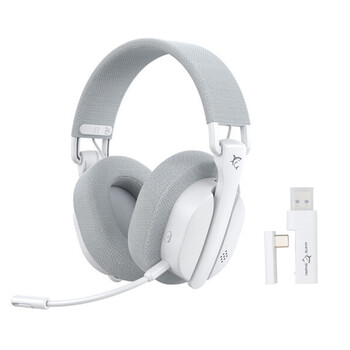 WHITE SHARK 3-IN-1 WIRELESS FOLDABLE GAMING HEADPHONES WGH-2444 FIRECREST WHITE