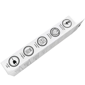 LAMTECH 5WAY SURGE PROTECTOR WITH 1xTYPE-C 1xUSB 5xSCHUKO BLACK/WHITE 1.5M LAMTECH 5WAY SURGE PROTECTOR WITH 1xTYPE-C 1xUSB 5xSCHUKO BLACK/WHITE 1.5M