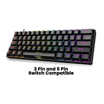 ARMAGGEDDON MECHANICAL KEYBOARD MKA-1C NEX BLACK TACTILE  BROWN SWITCH ARMAGGEDDON MECHANICAL KEYBOARD MKA-1C NEX BLACK TACTILE  BROWN SWITCH