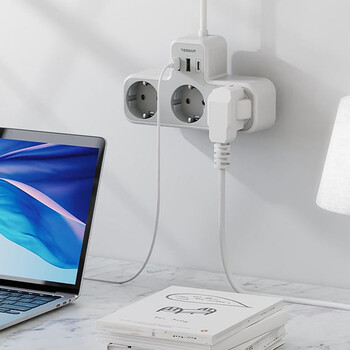 TESSAN 6 IN 1 POWER STRIP 3xSCHUKO, 2xUSB, 1xTYPE-C 15CM CABLE TESSAN 6 IN 1 POWER STRIP 3xSCHUKO, 2xUSB, 1xTYPE-C 15CM CABLE