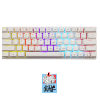WHITE SHARK MECHANICAL KEYBOARD GK-002211V2 US RED SWITCH WAKIZASHI-2 WHITE WHITE SHARK MECHANICAL KEYBOARD GK-002211V2 US RED SWITCH WAKIZASHI-2 WHITE