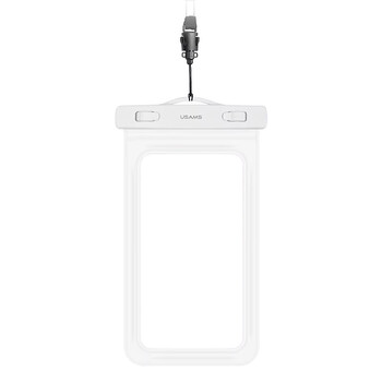 USAMS αδιάβροχη θήκη smartphone US-YD011, έως 7", IPX8, λευκή