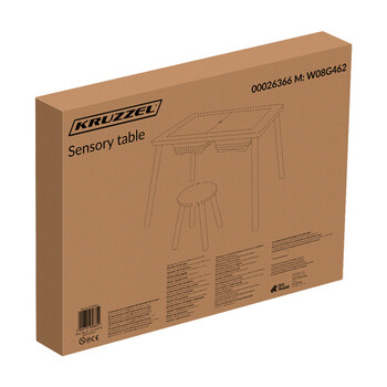 Kruzzel Σετ Παιδικό Τραπέζι και Καρέκλα για Παιδιά με 2 Αποθηκευτικούς Χώρους για Δημιουργική Απασχόληση 26366