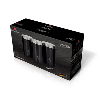 Berlinger Haus σετ Δοχεία Ζάχαρης-Καφέ από Ανοξείδωτο Ατσάλι 3 τμχ bh-6718