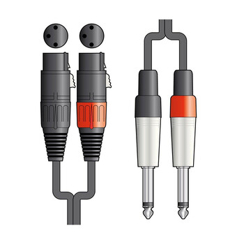 26J-2XF300 Καλώδιο Ήχου 2 x XLR Female - 2 x 6.3mm Mono Jack Plugs 3m (Τεμάχιο) 26J-2XF300 Καλώδιο Ήχου 2 x XLR Female - 2 x 6.3mm Mono Jack Plugs 3m (Τεμάχιο)