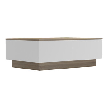 Τραπέζι σαλονιού Winey pakoworld σε sonoma-λευκή απόχρωση 90x60x31.5εκ Τραπέζι σαλονιού Winey pakoworld σε sonoma-λευκή απόχρωση 90x60x31.5εκ