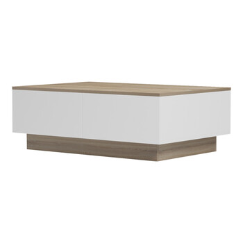 Τραπέζι σαλονιού Winey pakoworld σε sonoma-λευκή απόχρωση 90x60x31.5εκ Τραπέζι σαλονιού Winey pakoworld σε sonoma-λευκή απόχρωση 90x60x31.5εκ