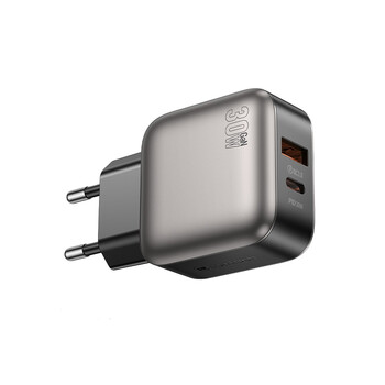 LAMTECH DUAL PORT GaN CHARGER PD30W GREY LAMTECH DUAL PORT GaN CHARGER PD30W GREY