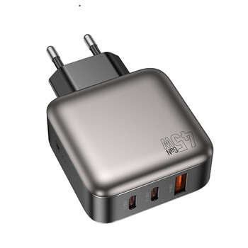 LAMTECH THREE PORTS GaN CHARGER PD45W GREY LAMTECH THREE PORTS GaN CHARGER PD45W GREY