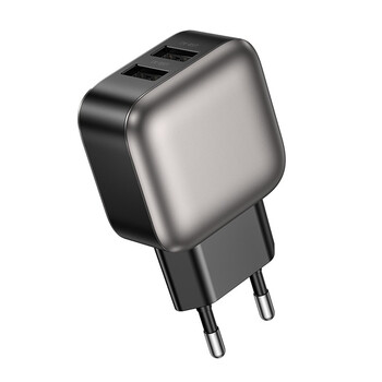 LAMTECH DUAL USB PORTABLE CHARGER 12W GREY LAMTECH DUAL USB PORTABLE CHARGER 12W GREY