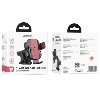LAMTECH MULTI-ANGLE CLAMPING CAR HOLDER FOR SMARTPHONES UP TO 7' BLACK/RED LAMTECH MULTI-ANGLE CLAMPING CAR HOLDER FOR SMARTPHONES UP TO 7' BLACK/RED
