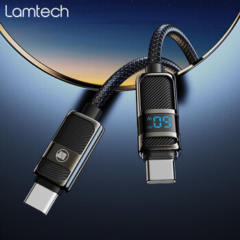 LAMTECH TYPE-C TO TYPE-C 3A HIGH POWER DISPLAY CHARGE & DATA CABLE 60W 1.2M BLACK LAMTECH TYPE-C TO TYPE-C 3A HIGH POWER DISPLAY CHARGE & DATA CABLE 60W 1.2M BLACK