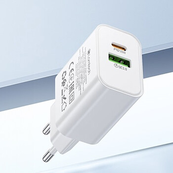 LAMTECH DUAL PORT QC3.0/PD20W CHARGER WITH TYPE-C TO TYPE-C CABLE 60W 1M WHITE LAMTECH DUAL PORT QC3.0/PD20W CHARGER WITH TYPE-C TO TYPE-C CABLE 60W 1M WHITE