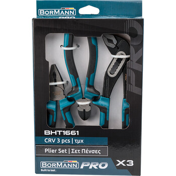 BORMANN Pro   BHT1661   ΣΕΤ 3ΤΜΧ ΠΕΝΣΑ 180mm, ΠΛΑΓΙΟΚΟΦΤΗΣ 150mm, ΓΚΑΖΟΤΑΝΑΛΙΑ 250mm, CRV