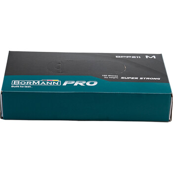 BORMANN Pro   BPP211   ΓΑΝΤΙA ΝΙΤΡΙΛΙΟΥ ΜΙΑΣ ΧΡΗΣΕΩΣ ΜΑΥΡΟ M 100Τεμ