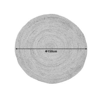 Χαλί Solon Inart μπεζ γιούτα  Φ150x1εκ Χαλί Solon Inart μπεζ γιούτα  Φ150x1εκ