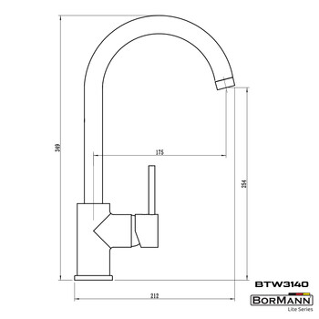 BORMANN Lite   BTW3140   ΜΠΑΤΑΡΙΑ ΚΟΥΖΙΝΑΣ JULIA 40mm ΑΝΑΜΕΙΚΤΙΚΗ 800gr