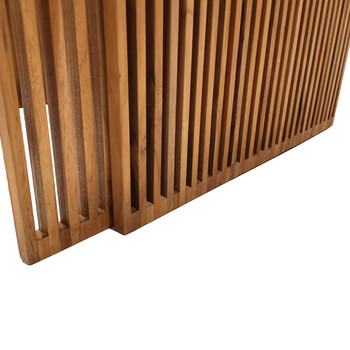 Τραπέζι Tinnie I pakoworld σετ 2τεμ teak ξύλο σε φυσική απόχρωση