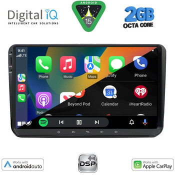 DIGITAL IQ BXF 589_CPAA (9'' DECK) MULTIMEDIA SYSTEM for VW – SKODA – SEAT GROUP mod. 2004-2018