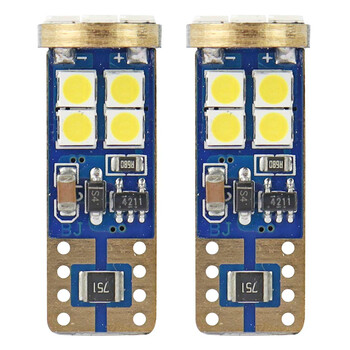 01636/AM . T10 12V W2,1x9,5d ΛΕΥΚΟ 5.600K 12SMDx2835​ AMIO - 2 ΤΕΜ.