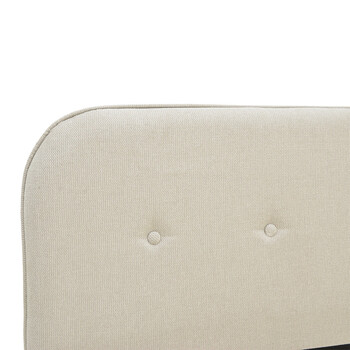 Κρεβάτι LumiLux pakoworld ύφασμα σε μπεζ απόχρωση 100x200εκ