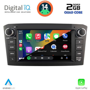 DIGITAL IQ MSD 025BL_CPA (7” DECK) MULTIMEDIA SYSTEM for TOYOTA AVENSIS (T25) mod. 2003-2009 (BLACK)