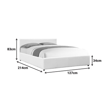 Κρεβάτι Dellia pakoworld με αποθηκευτικό χώρο pu μαύρο 150x200εκ