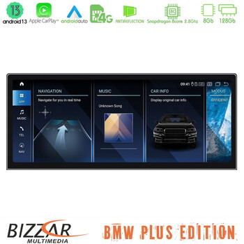 Bizzar Plus Edition bmw i3 2018-> Android13 8core (8+128gb) Navigation Multimedia 12.3" Slim hd Anti-Reflection u-bm-5803l