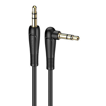 KAKUSIGA καλώδιο ήχου 3.5mm KSC-521, AUX, 90°, HiFi 1m, μαύρο
