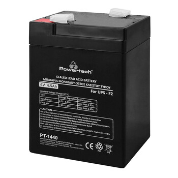 POWERTECH μπαταρία μολύβδου PT-1440 για UPS, 6V 4.5Ah, F2