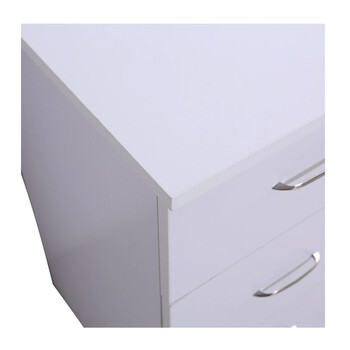 Ξύλινο Γραφείο με 3 Συρτάρια και 3 Ράφια 120 x 49 x 72 cm Χρώματος Λευκό HOMCOM 836-068WT