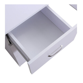 Ξύλινο Γραφείο με 3 Συρτάρια και 3 Ράφια 120 x 49 x 72 cm Χρώματος Λευκό HOMCOM 836-068WT