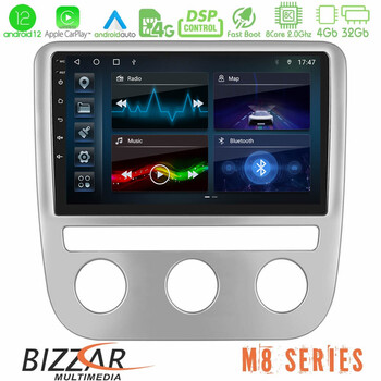 Bizzar m8 Series vw Scirocco 2008-2014 8core Android12 4+32gb Navigation Multimedia Tablet 9 u-m8-Vw0084