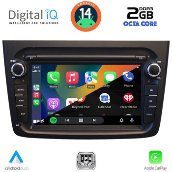 DIGITAL IQ BLF 357BL_CPA (7" DECK) MULTIMEDIA SYSTEM for ALFA ROMEO MITO mod. 2008-2018 (BLACK)